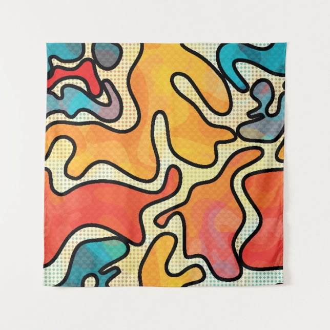 Urban Graffiti: Seamless Art Texture. Tapestry (Front)