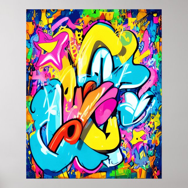 Urban Graffiti Street Art: Cool and Funky Designs  Poster (Front)