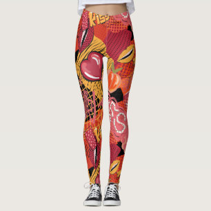Urban Graffiti Street Art Pattern Leggings