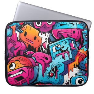 Urban Graffiti Street Art Splash Laptop Sleeve