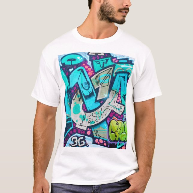 Urban Graffiti Street Art Style T-Shirt (Front)