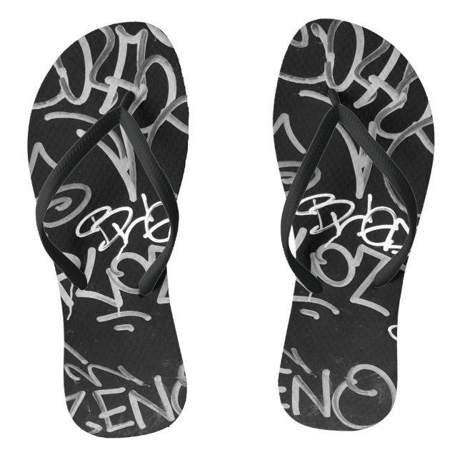 Urban Graffiti Style Flip Flops (Footbed)