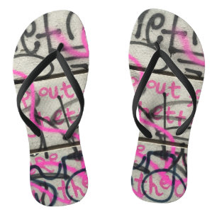 Urban Graffiti Style Flip Flops