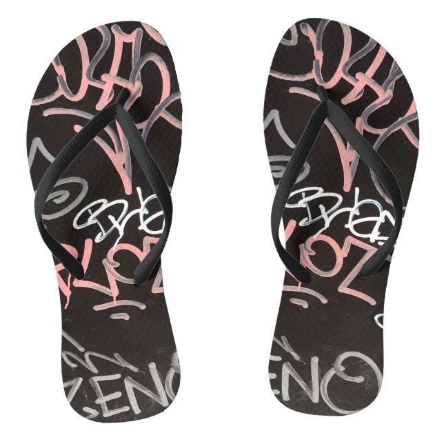 Urban Graffiti Style Flip Flops (Footbed)