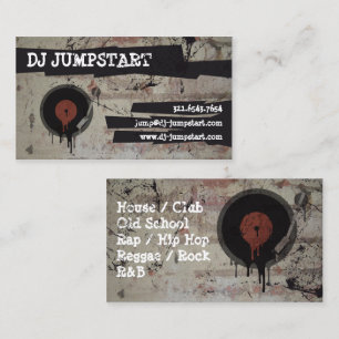 Urban Graffiti Turntable DJ Business Card
