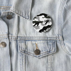 Urban grey camouflage no. 15 print 6 cm round badge