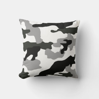 Urban grey camouflage no. 15 print cushion