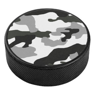 Urban grey camouflage no. 15 print   hockey puck