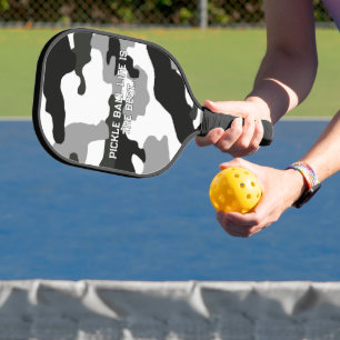 Urban grey camouflage no. 15 print pickleball paddle