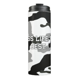 Urban grey camouflage no. 15 print  thermal tumbler