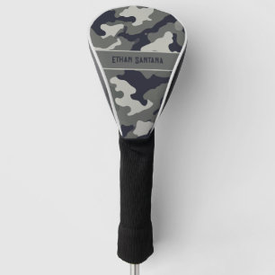 Urban Grey Camouflage Personalized Design Golf Head Cover