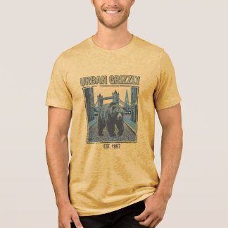 Urban Grizzly Vintage Streetcore Wildlife Tri-Blend Shirt