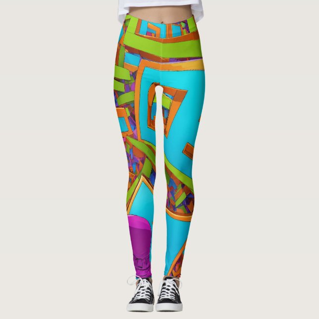 "Urban Groove Leggings: Hip-Hop Inspired Style" Leggings (Front)