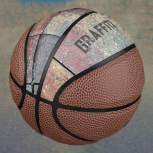 Urban Grunge Chequered Brick Customisable Basketball
