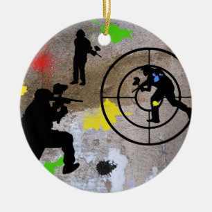 Urban Guerrilla Paintball Ceramic Ornament
