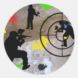 Urban Guerrilla Paintball Classic Round Sticker