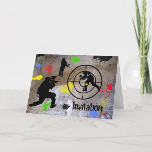 Urban Guerrilla Paintball Invitation
