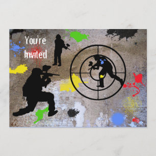 Urban Guerrilla Paintball You're Invited Invitation