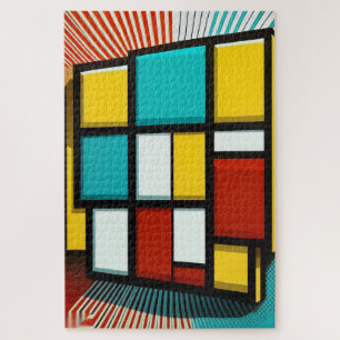 Urban Harmony – A Bold Geometry of Colors Jigsaw Puzzle