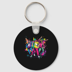 Urban Hip Hop Dancing Novelty Graffiti Graphic  Key Ring