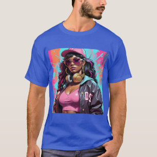 : 🎧 Urban Hip-Hop Diva   Graffiti Splash Art T-Sh T-Shirt