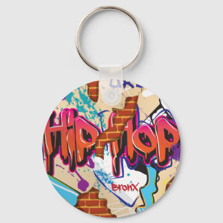 Urban Hip Hop Graffiti Wall. Key Ring