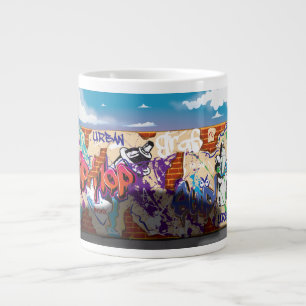 Urban Hip Hop Graffiti Wall. Large Coffee Mug
