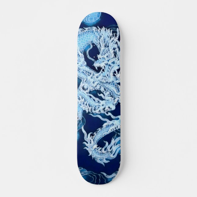 Urban Ice Dragon Element Custom Pro Park Board Skateboard (Front)
