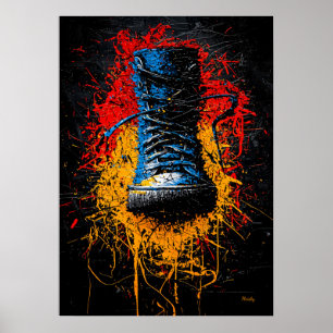 Urban Impact Contemporary Expressionist Boot Art Poster