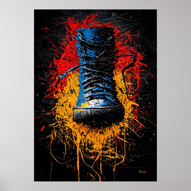 Urban Impact Contemporary Expressionist Boot Art Poster (Front)