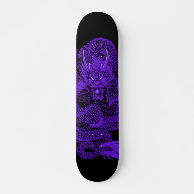 Urban Indigo Dragon Element Custom Pro Deck Skateboard (Front)