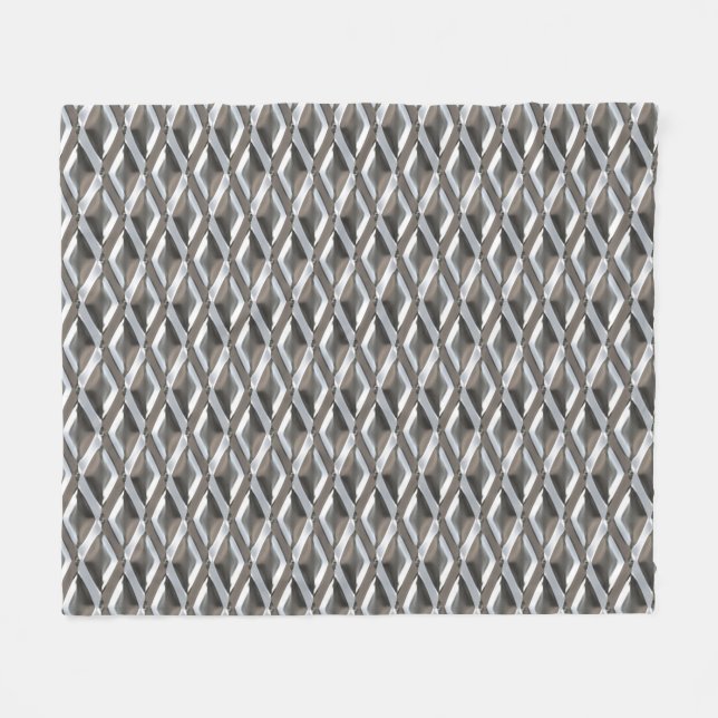 Urban Industrial Metallic Texture Print Fleece Blanket (Front (Horizontal))