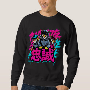 Urban Japanese Cat Crew - For Gamers & Teens Sweatshirt