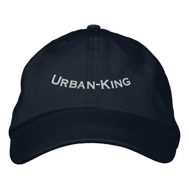 Urban King Navy Adjustable-Hat Streetwear Style  Embroidered Hat (Front)