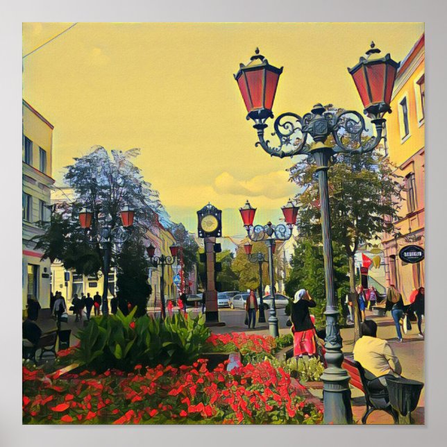 Urban Landscape Colourful Poster (Front)