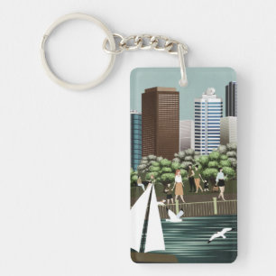 Urban landscape key ring