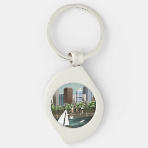 Urban landscape key ring