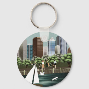 Urban landscape key ring