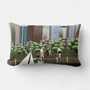 Urban landscape lumbar cushion