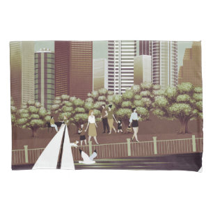 Urban landscape pillowcase