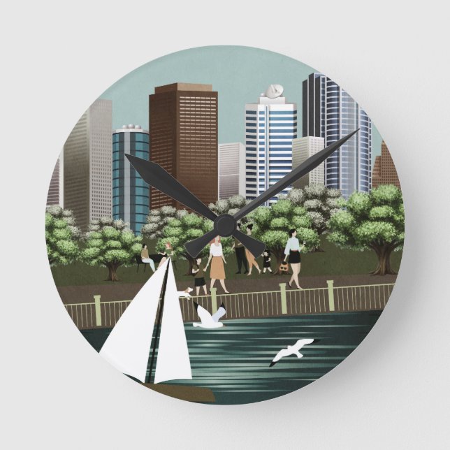 Urban landscape round clock (Front)
