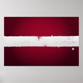 Urban Latvia Flag Poster
