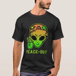 Urban Legend Alien Streetwear PEACE OUT T-Shirt