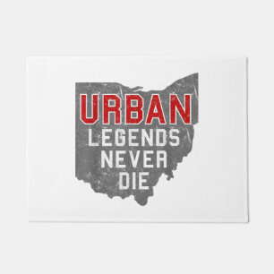 Urban Legends Never Die State of Ohio Distressed Doormat