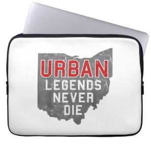 Urban Legends Never Die State of Ohio Distressed Laptop Sleeve