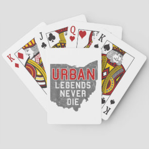 Urban Legends Never Die State of Ohio Distressed  Playing Cards