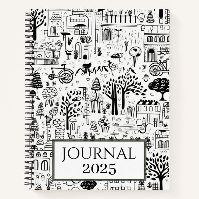 Urban Life Doodles 2025  Notebook (Front)