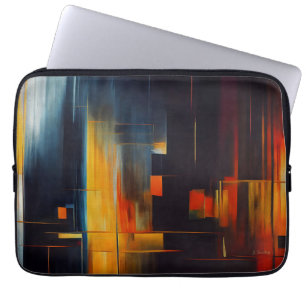 Urban Lights Abstract Geometry Laptop Sleeve