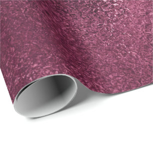 Urban Metallic Burgundy Beetroot Glass Metallic Wrapping Paper