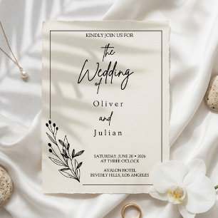Urban Minimalism: The Oliver & Julian Aesthetic Invitation